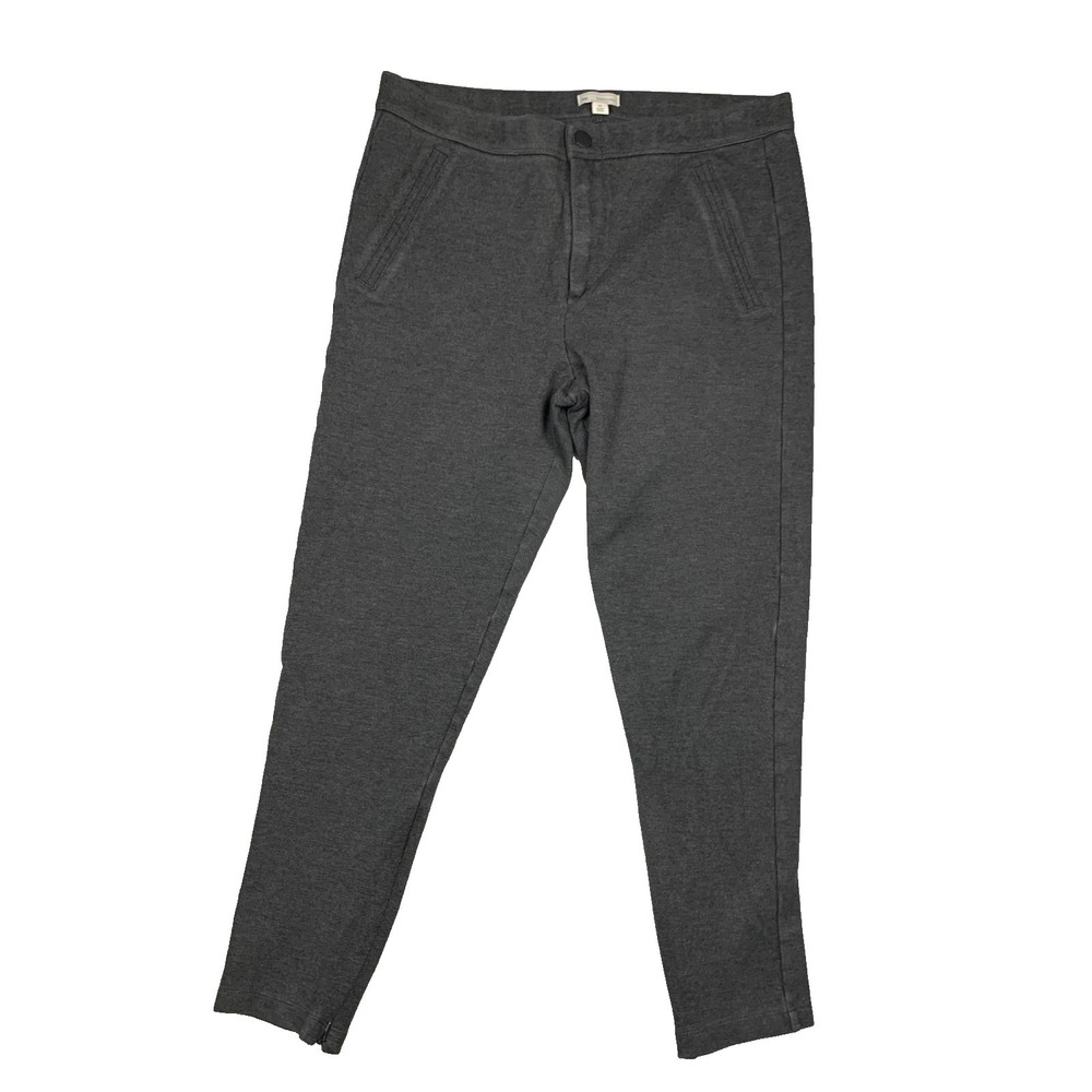 Gap Designed & Crafted Ponte Skinny Pants‎ Womens M Charcoal Grey Zipper Hem